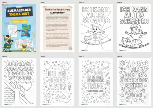 Kostenlose Ausmalbilder zum Thema Mut (Überblick)