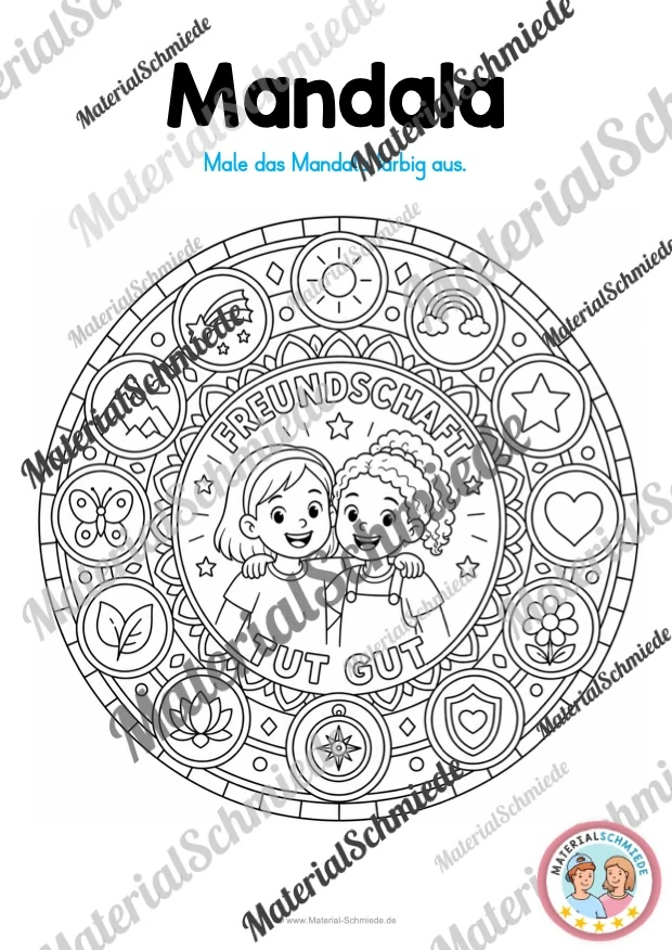 15 Mutmachende Mandalas zum Ausmalen (Motivation und Selbstvertrauen stärken) - Arbeitsblatt 02