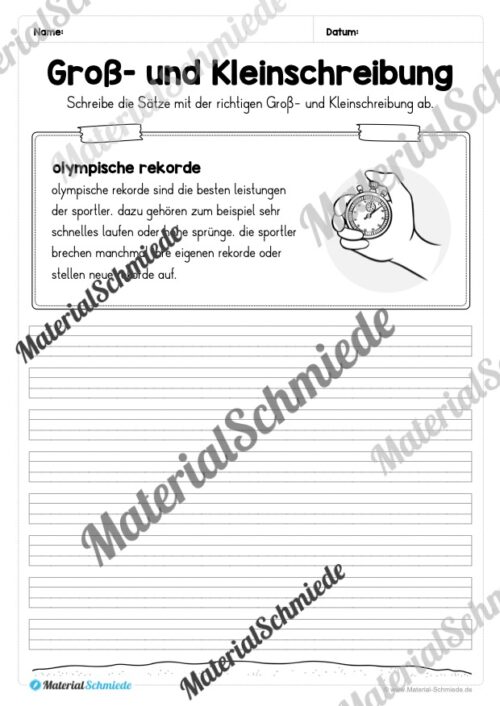 10 Abschreibtexte: Olympische Spiele 2024 (Vorschau 03)