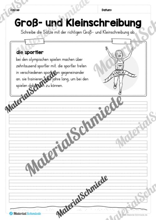 10 Abschreibtexte: Olympische Spiele 2024 (Vorschau 07)