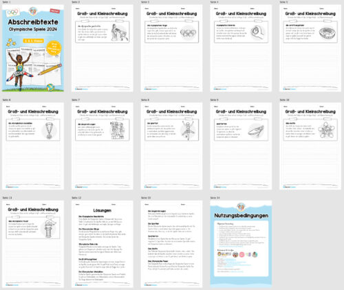 10 Abschreibtexte: Olympische Spiele 2024 (Überblick)