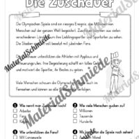 Lesen & Verstehen (Ankreuzen): Olympische Spiele 2024 (Vorschau 06)