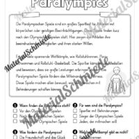 Lesen & Verstehen (Ankreuzen): Olympische Spiele 2024 (Vorschau 10)