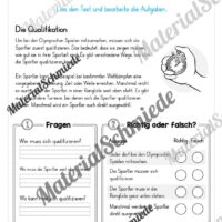 10 Lesetexte: Olympische Spiele 2024 (Vorschau 06)