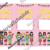 Willkommenskarte Schulstart: Blanko-Vorlage (hochkant) - Vorschau 02