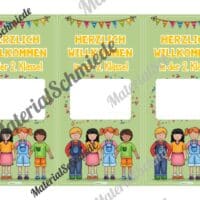 Willkommenskarte Schulstart: Blanko-Vorlage (hochkant) - Vorschau 03