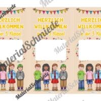 Willkommenskarte Schulstart: Blanko-Vorlage (hochkant) - Vorschau 04