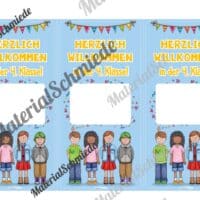 Willkommenskarte Schulstart: Blanko-Vorlage (hochkant) - Vorschau 05