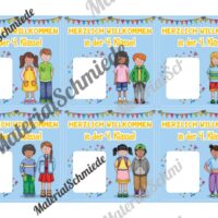 Willkommenskarte Schulstart: Blanko-Vorlage (quadratisch) - Vorschau 05