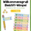 Willkommensgeschenk: Bleistiftwimpel (1.-4. Klasse) [Digital]