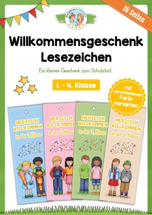 Willkommensgeschenk: Lesezeichen (1.-4. Klasse)