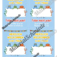 Willkommenskarte: Radiergummi (1.-4. Klasse) - Vorschau 01
