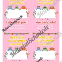 Willkommenskarte: Radiergummi (1.-4. Klasse) - Vorschau 02