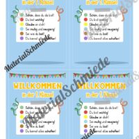 Willkommenskarte Schulstart: Schokolinsen (Vorlage) - Vorschau 01