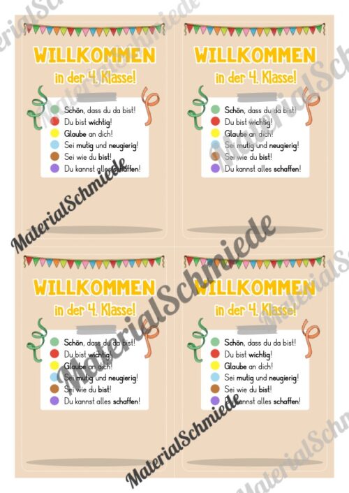 Willkommenskarte Schulstart: Schokolinsen (Vorlage) - Vorschau 04