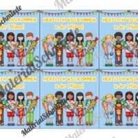 Begrüßungs-Kärtchen zur Einschulung (Vorschau 01)