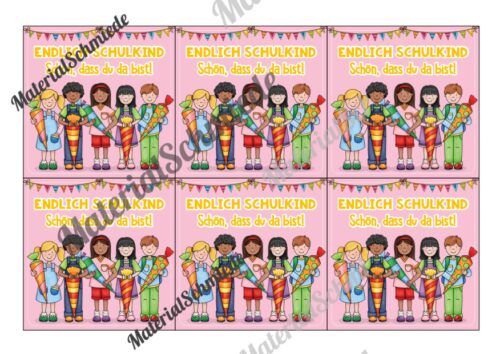 Begrüßungs-Kärtchen zur Einschulung (Vorschau 06)