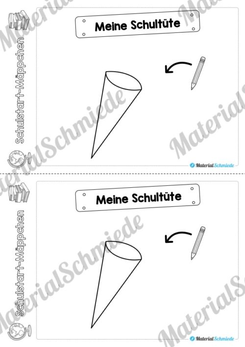 Schulstart Mäppchen - 25 Arbeitsblätter (Vorschau 02)