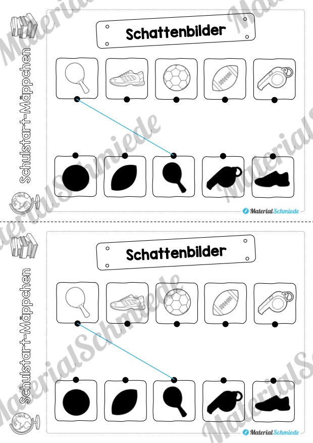 Schulstart Mäppchen – 25 Arbeitsblätter (Vorschau 06)