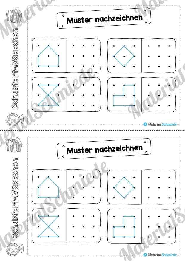 Schulstart Mäppchen – 25 Arbeitsblätter (Vorschau 07)