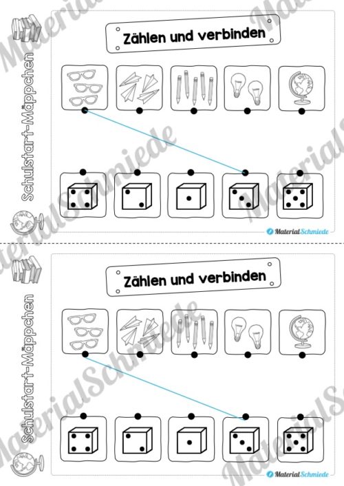 Schulstart Mäppchen - 25 Arbeitsblätter (Vorschau 09)