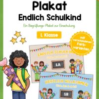 Plakat: Endlich Schulkind