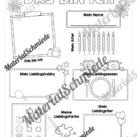 Steckbrief: Das bin ich (1. Klasse / Einschulung) - Vorschau