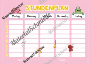 Stundenplan für das neue Schuljahr (Vorschau 02)