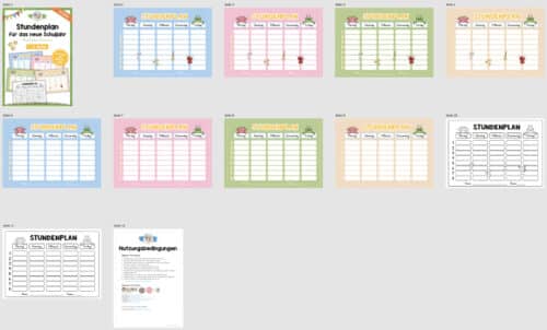 Stundenplan für das neue Schuljahr (Überblick)