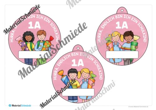 Umhängeschilder zur Einschulung (Vorschau 03)