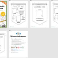 Wimpel „Das bin ich“ für die 1. Klasse / Einschulung (Überblick)
