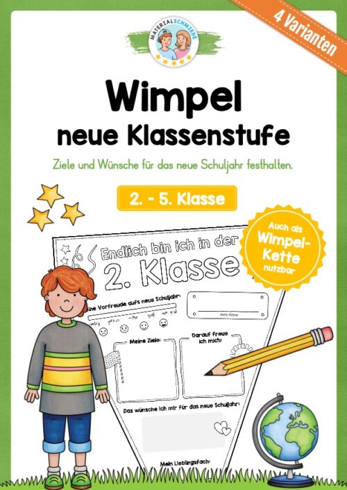 Wimpel: Meine neue Klassenstufe (Klasse 2-5)