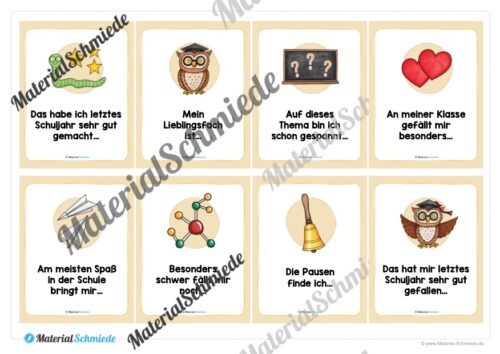 Erzählkarten: Ausblick auf das neue Schuljahr (Vorschau 02)