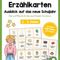 Erzählkarten: Ausblick auf das neue Schuljahr (24 Stück)