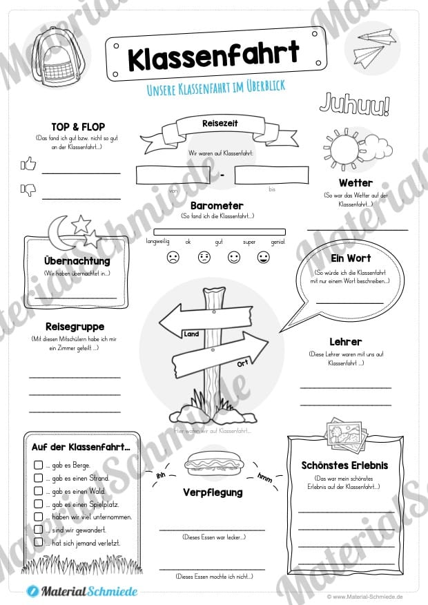 Steckbrief Klassenfahrt (Vorschau)