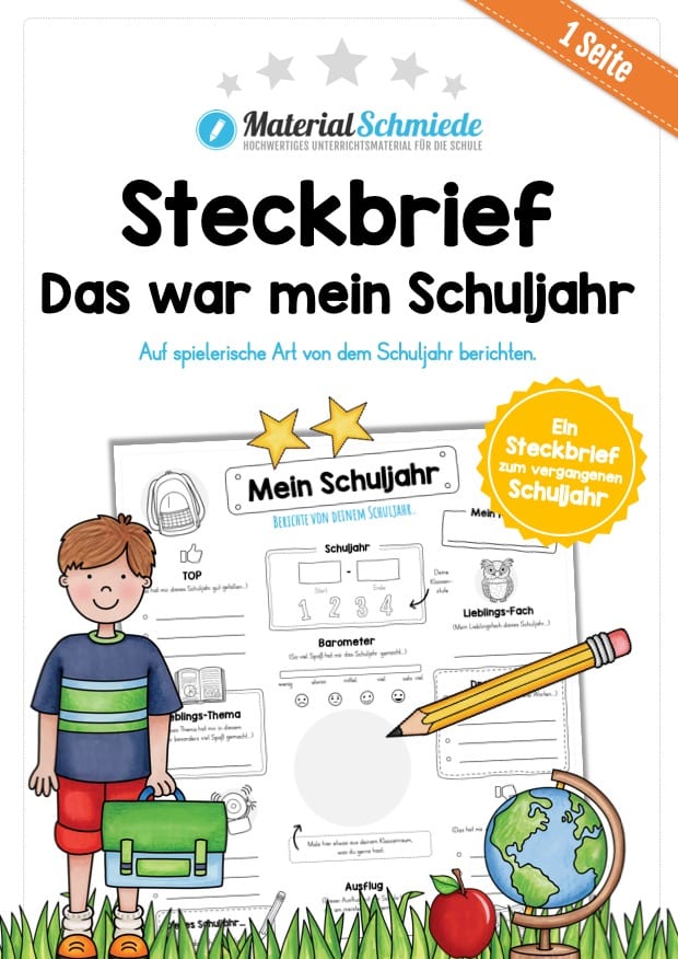 Steckbrief: Das war mein Schuljahr