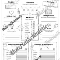 Reflexionsbogen: Mein Schuljahr (Vorschau)