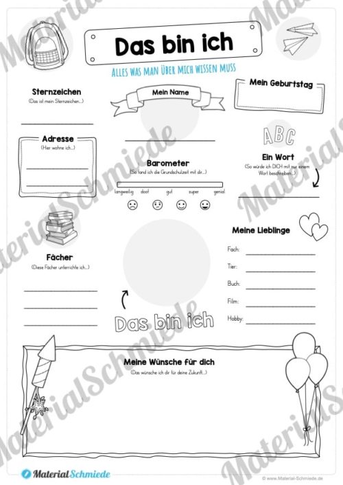 Das bin ich - für Lehrer (Abschluss Grundschulzeit) - Vorschau