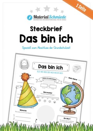 Das bin ich - für Schüler (Abschluss Grundschulzeit)