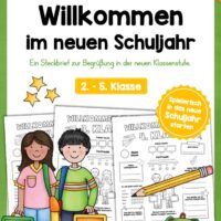 Steckbrief: Willkommen im neuen Schuljahr (2. - 5. Klasse)