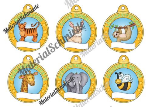 Medaillen mit Auszeichnungen für Schulkinder (Vorschau 02)