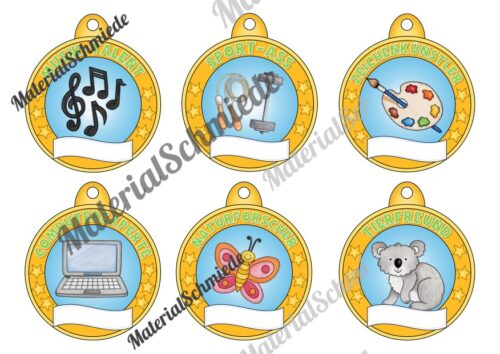 Medaillen mit Auszeichnungen für Schulkinder (Vorschau 04)