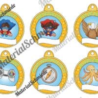 Medaillen mit Auszeichnungen für Schulkinder (Vorschau 05)