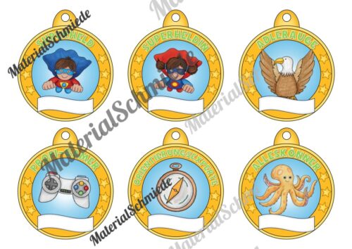 Medaillen mit Auszeichnungen für Schulkinder (Vorschau 05)