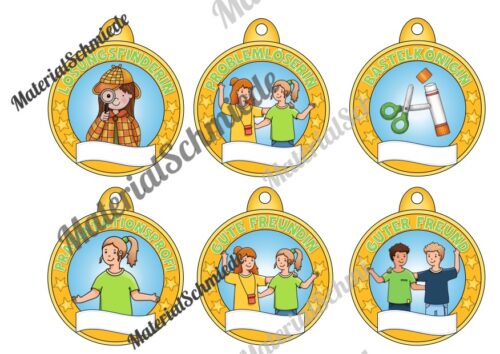 Medaillen mit Auszeichnungen für Schulkinder (Vorschau 07)