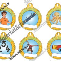 Medaillen mit Auszeichnungen für Schulkinder (Vorschau 08)