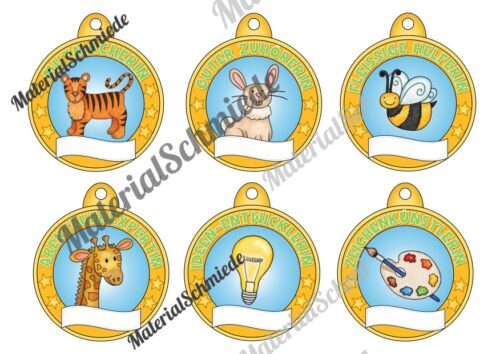 Medaillen mit Auszeichnungen für Schulkinder (Vorschau 10)