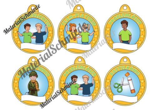 Medaillen mit Auszeichnungen für Schulkinder (Vorschau 12)