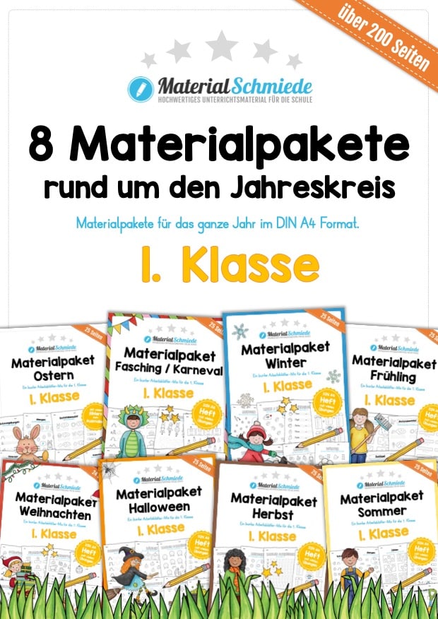 Bundle: 8 Materialpakete Jahreskreis (1. Klasse)