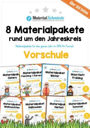 Bundle: 8 Materialpakete Jahreskreis (Vorschule)